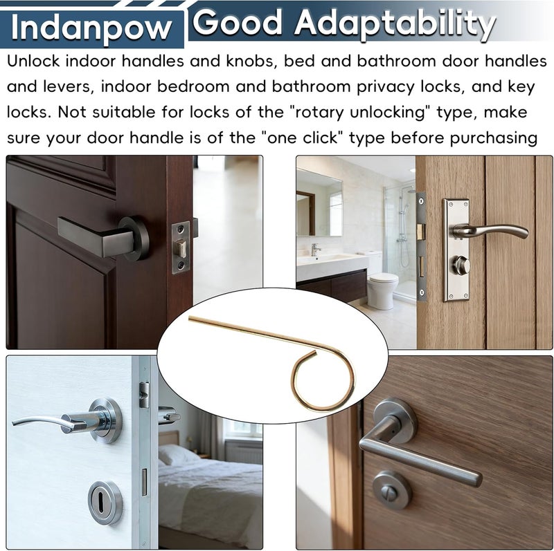 Indanpow M504271 Interior Bedroom Bathroom Door Lock Key Pin (20 Pack) - Image 5